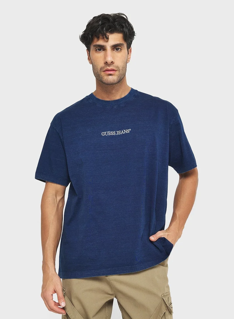 GUESS Logo Crew Neck T-Shirt